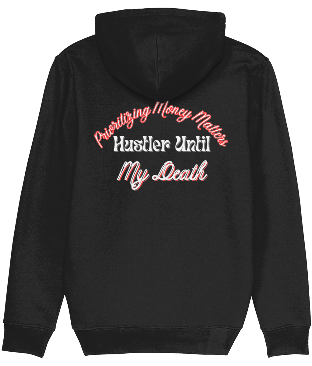 Hoodie Zwart 'Hustler Until My Death'.