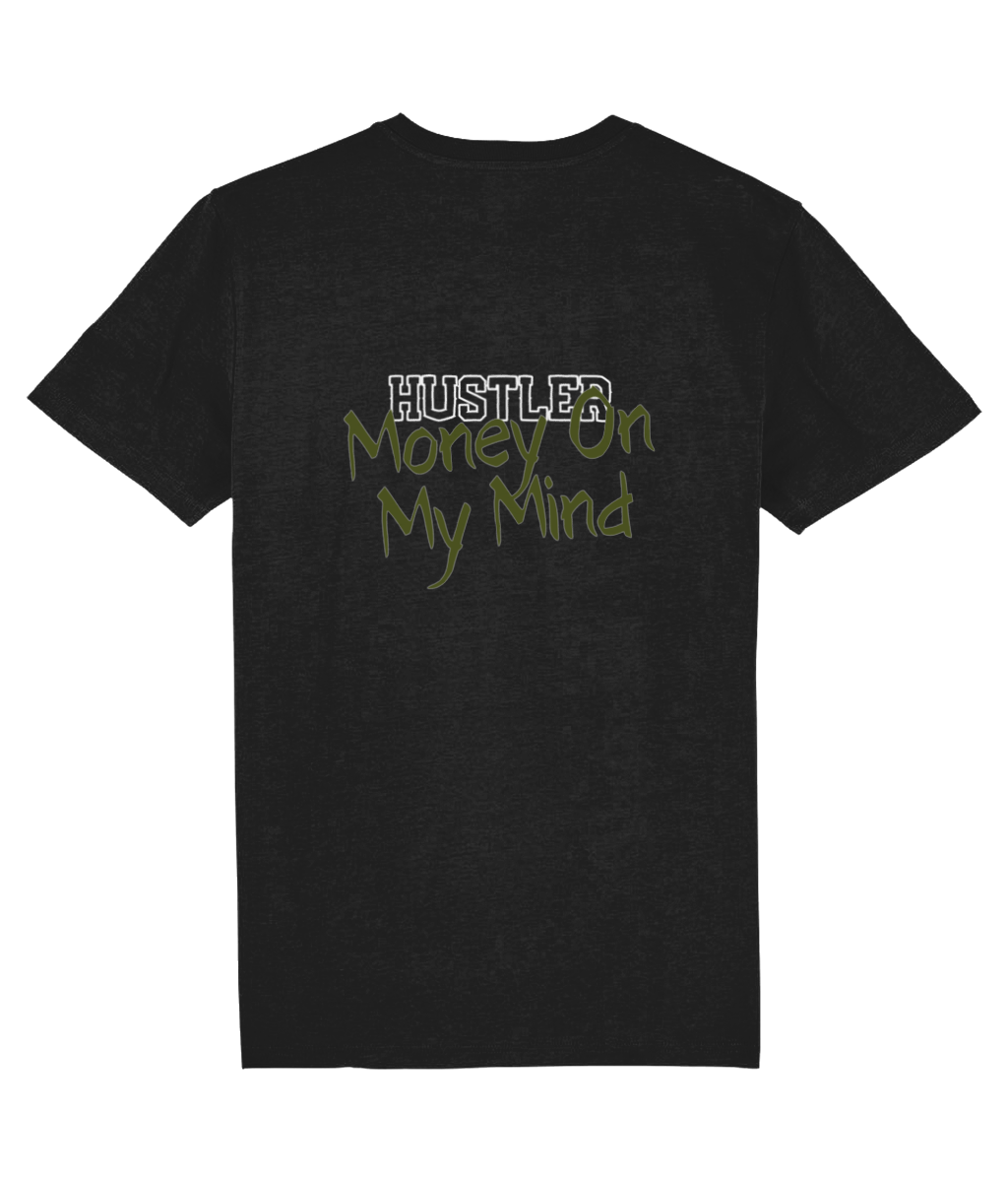T-Shirt Zwart 'Money On My Mind' Groen.
