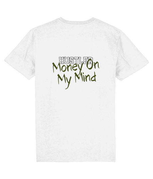 T-Shirt Wit 'Money On My Mind' Groen.