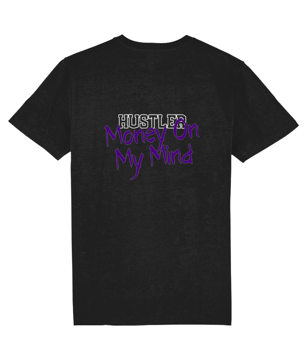 T-Shirt Zwart'Money On My Mind' Paars.