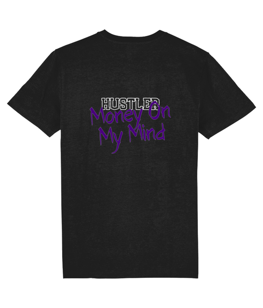 T-Shirt Zwart'Money On My Mind' Paars.