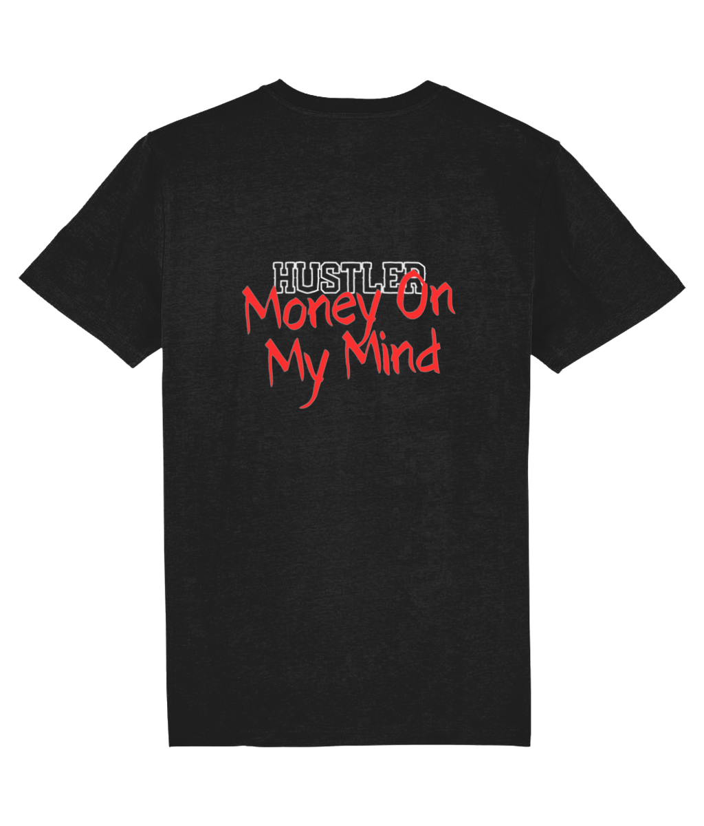 T-Shirt Zwart 'Money On My Mind' Rood.