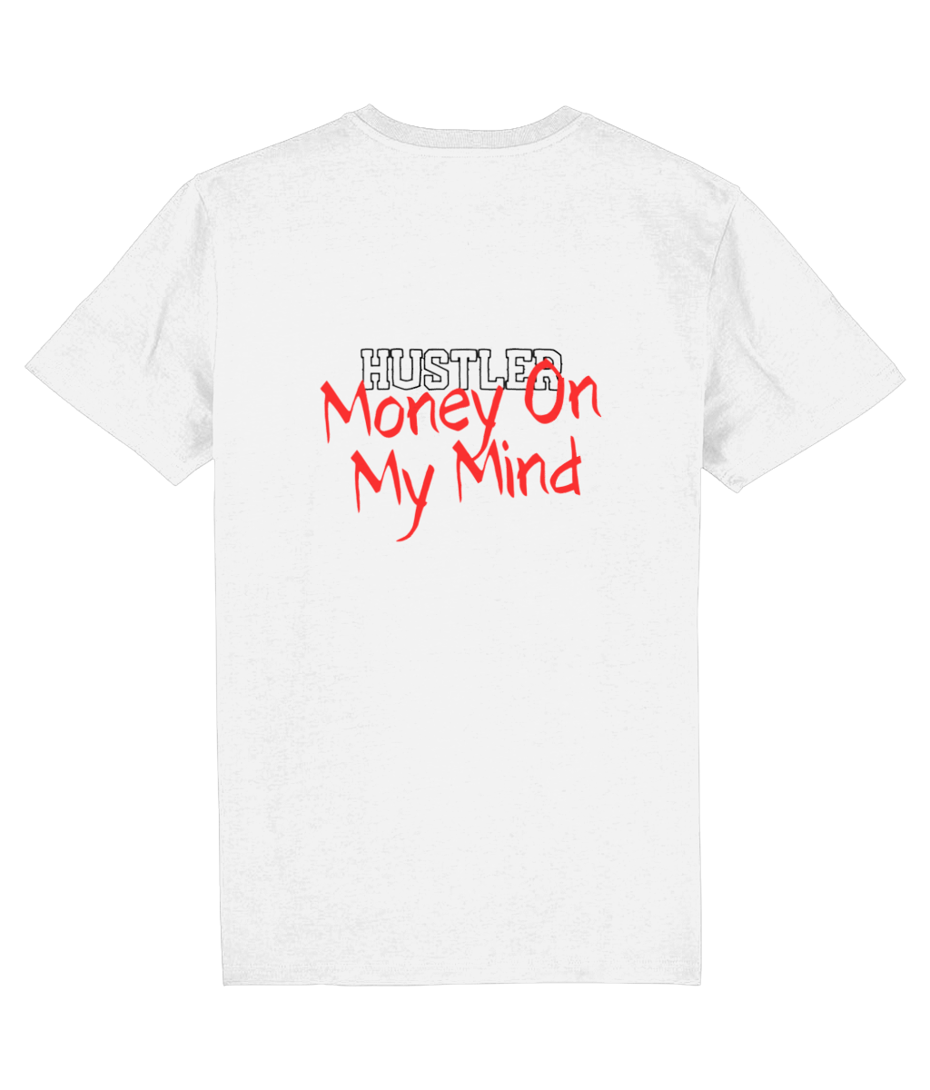 T-Shirt Wit 'Money On My Mind' Rood.