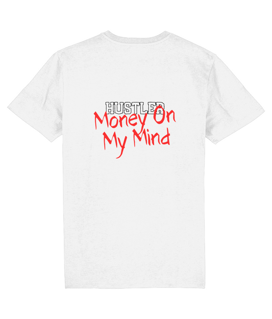 T-Shirt Wit 'Money On My Mind' Rood.