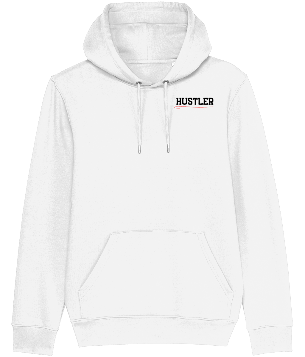 Hoodie Wit 'Hustler Until My Death'.