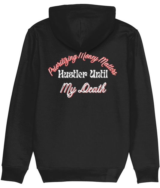 Hoodie Zwart 'Hustler Until My Death'.