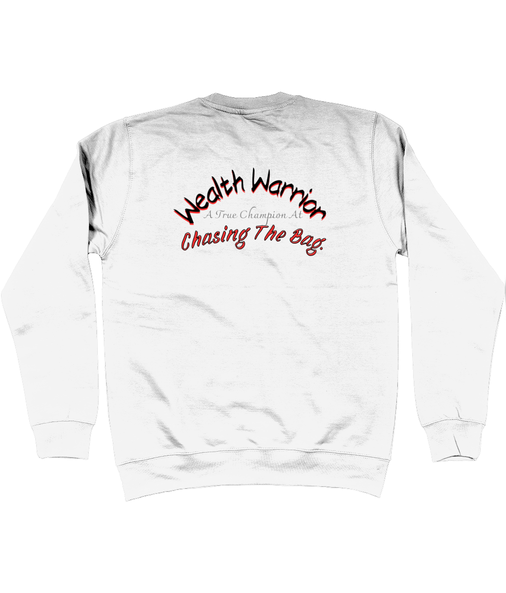 Sweatshirt Wit 'Wealth Warrior'.