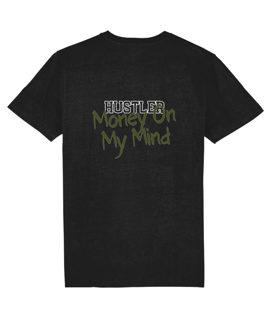 T-Shirt Zwart 'Money On My Mind' Groen.