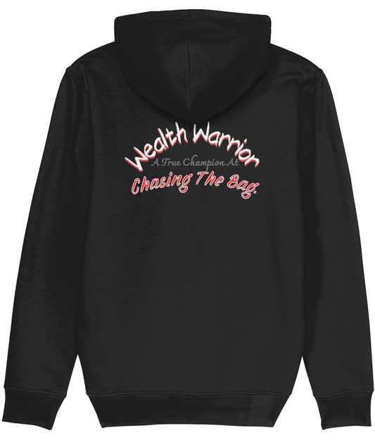 Hoodie zwart 'Wealth Warrior'.